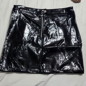 Pleather mini skirt